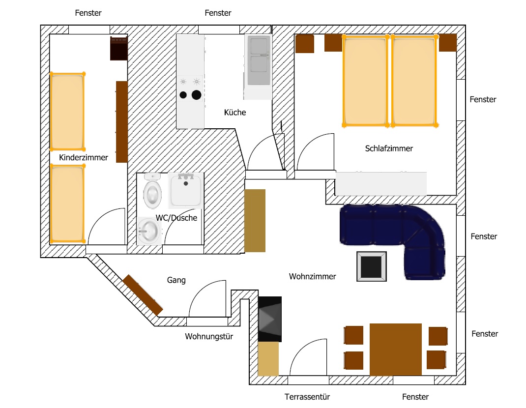 Ferienwohnung Skizze 2